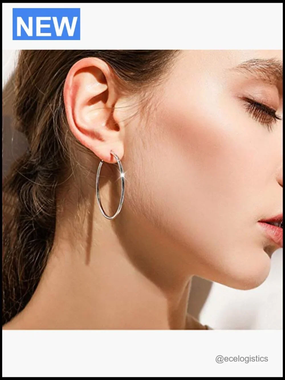 24 Pairs Silver Hoop Earrings Set Lightweight Cubic Zirconia Studs Multipack